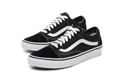 Vans Old Skool True White Unisex Skate Shoes Offer Classic Low Top Canvas/Leather Upper